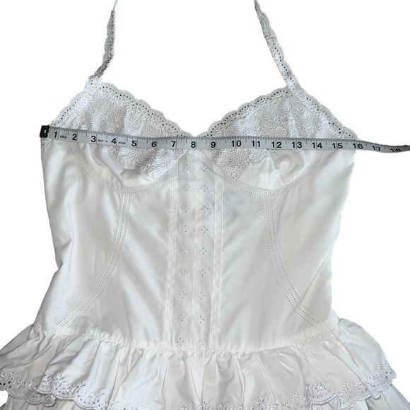 Vintage Betsey Johnson Runway Tiered Eyelet Cotton Lace Dress - Picture 15 of 17